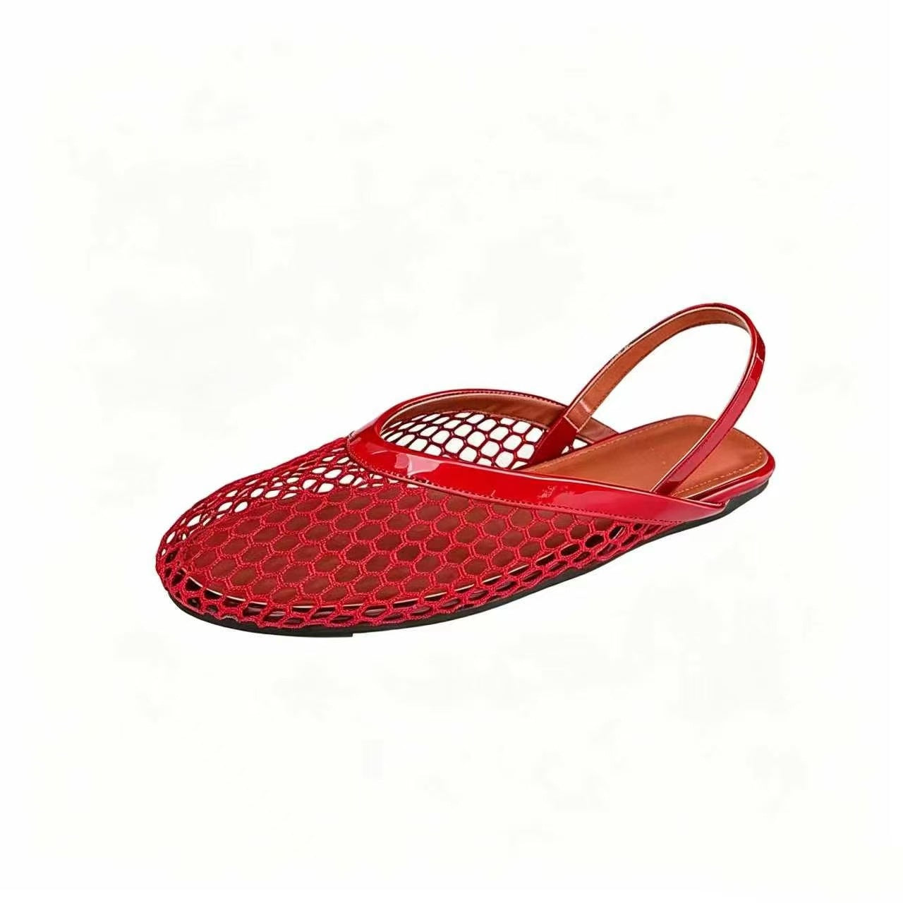 Mesh-Sandalen mit runder Zehenkappe
