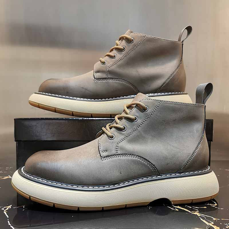 Warme High-Top Lederschuhe aus Rindsleder – Bild 1 | LuxeStyle