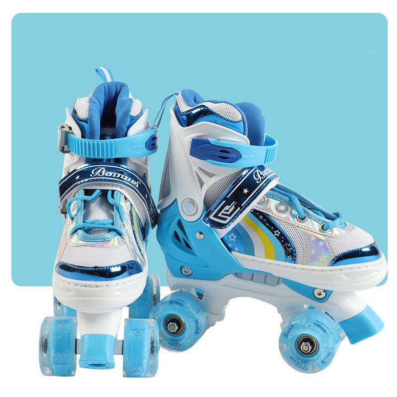 Kinderskates mit Doppelreihe, 4 Rollen aus PU