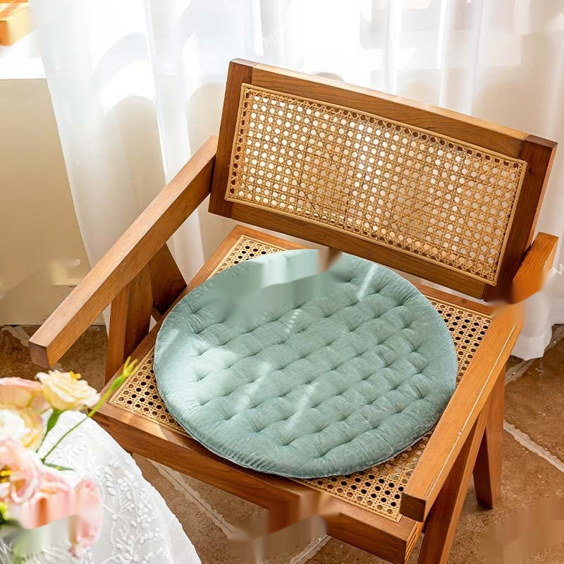 Rundes Sitzkissen in Prussian Blue – Bild 2 | LuxeStyle