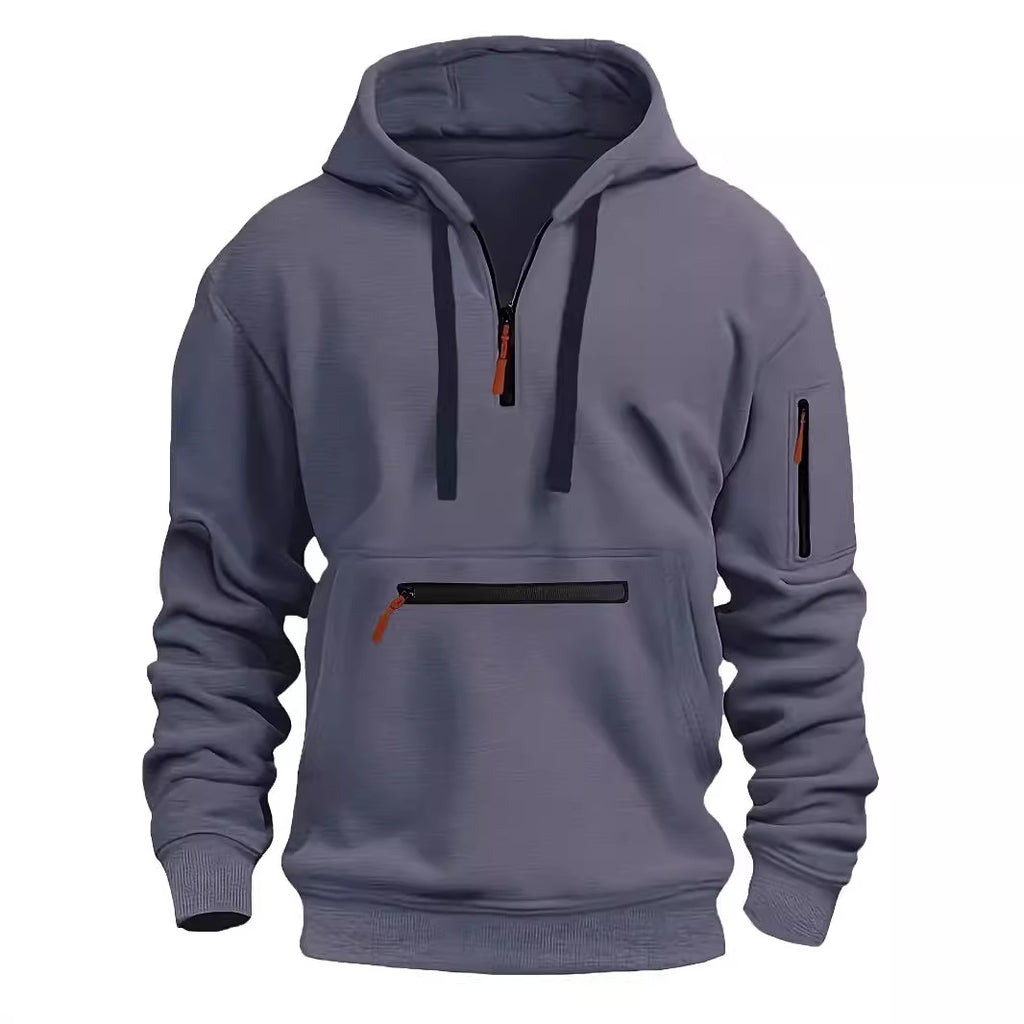 Wasserdichter Kapuzenpullover mit Reissverschluss