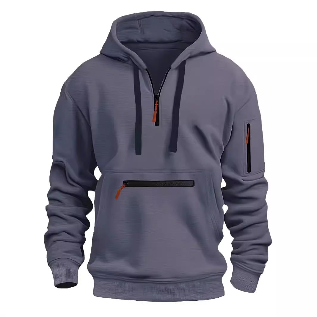 Wasserdichter Kapuzenpullover mit Reissverschluss