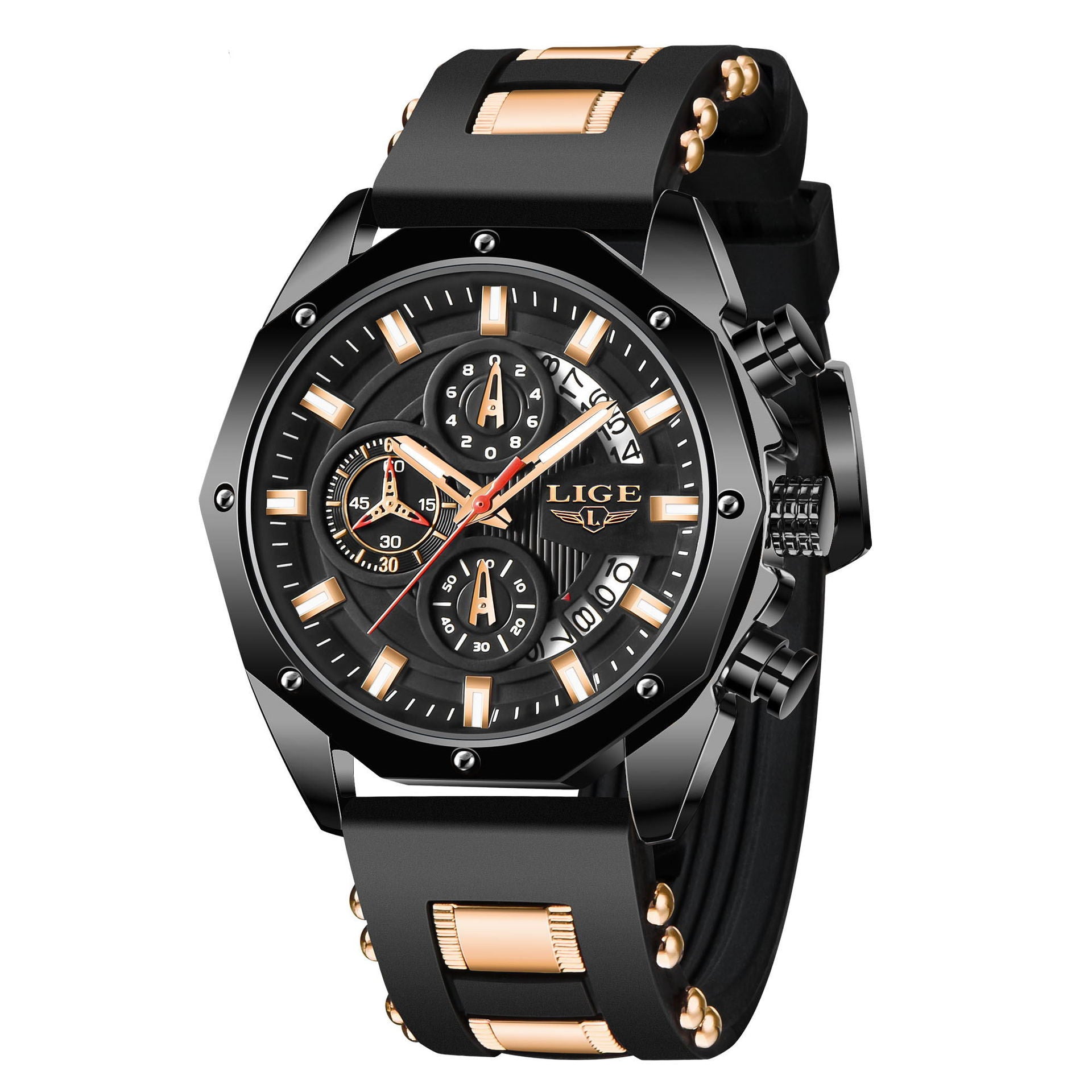 Sportliche Herren-Quarzuhr mit Chronograph
