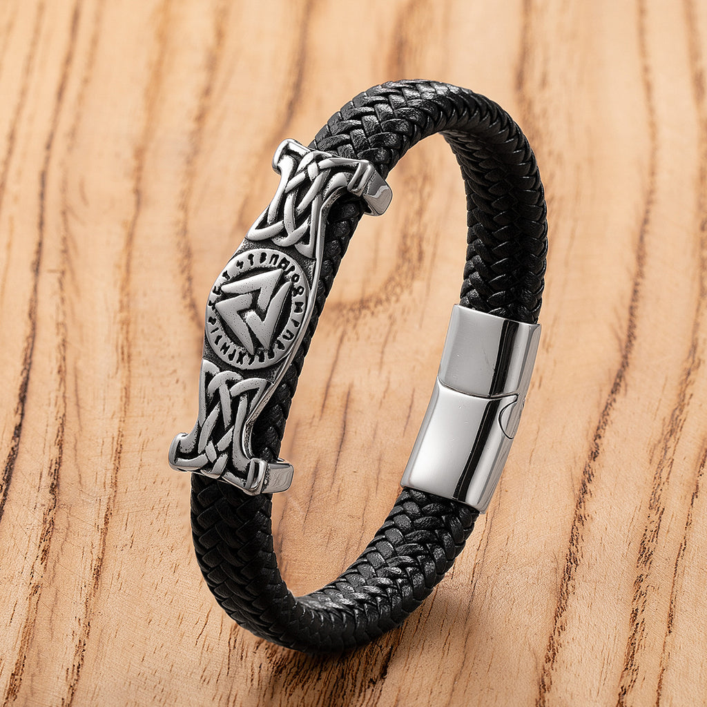 Handgefertigtes Edelstahl-Lederarmband – Bild 6 | LuxeStyle