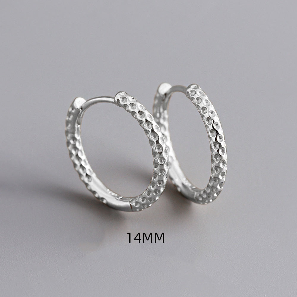 Kreis und Karo Hochwertiger 925 Silberohrclip