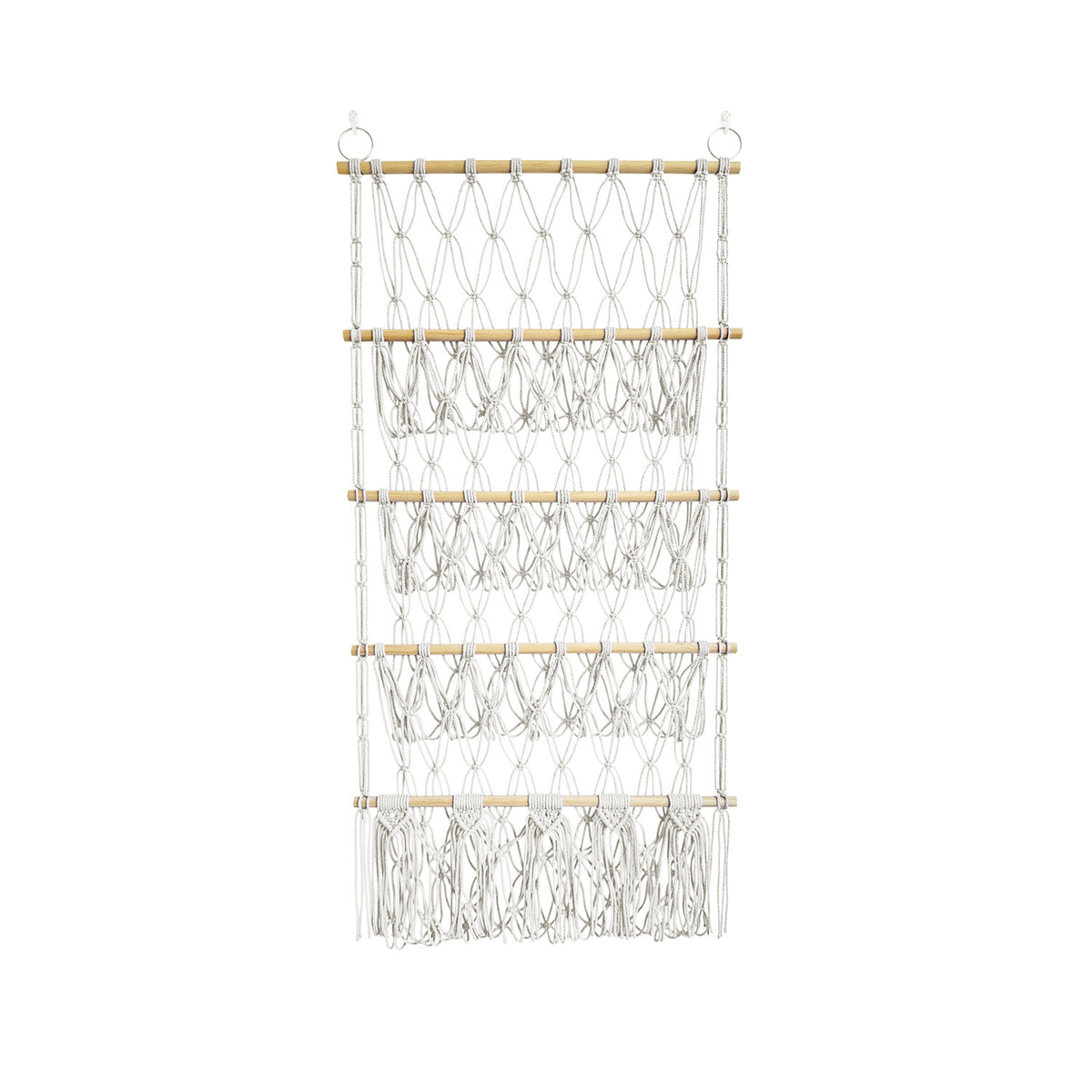 4-Lagen Holzstab-Organizer mit Netztaschen – Bild 14 | LuxeStyle