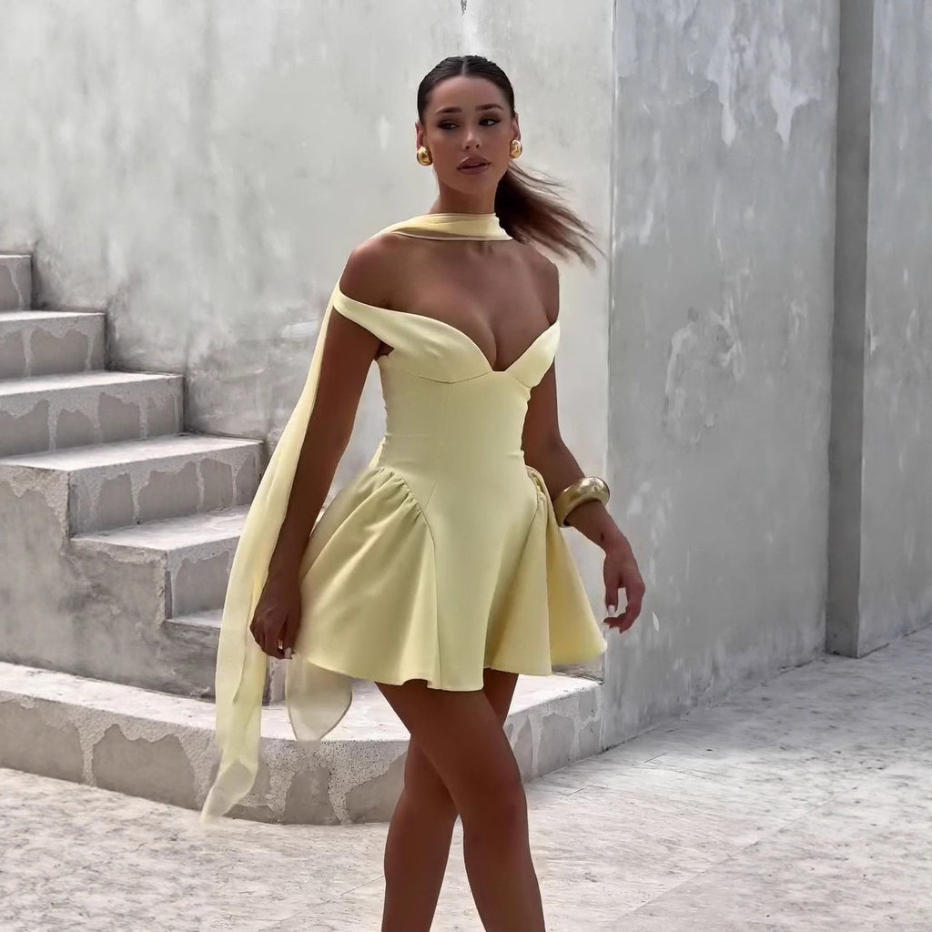 Elegantes ärmelloses A-Linien-Minikleid