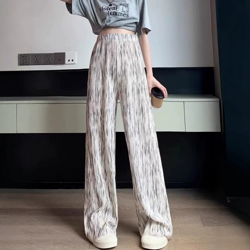 Bequeme Tie-Dye Hose mit weitem Bein