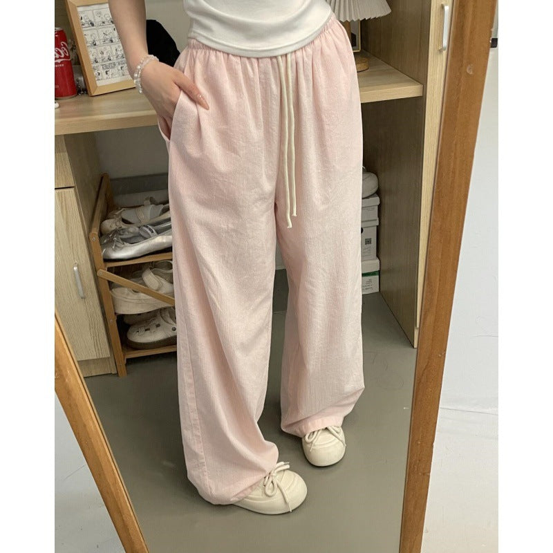 Gestreifte High-Waist Wide Leg Hose für Damen