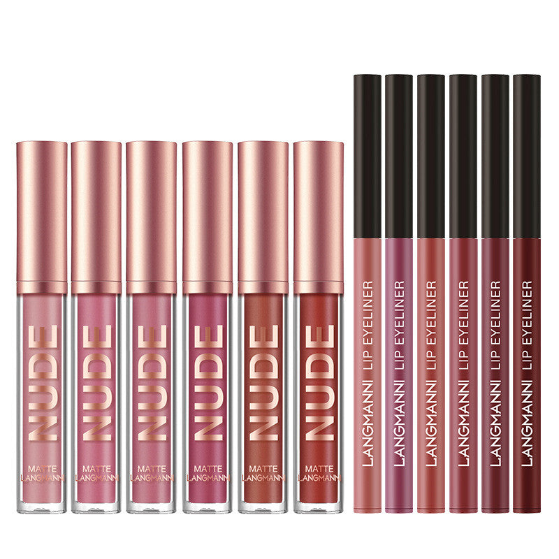 Lippenstift & Lipliner Set – 12 Farben