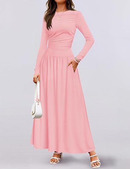 Langarm-Kleid mit Taschen