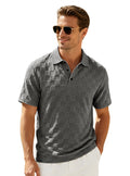 Herren Jacquard Polo-Shirt mit Reverskragen