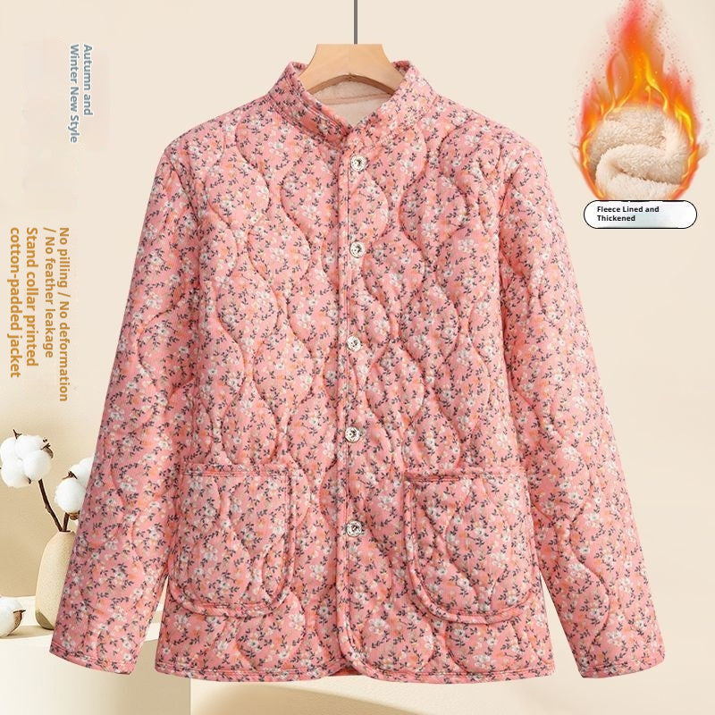 Gepolsterte Baumwolljacke mit Blumenmuster
