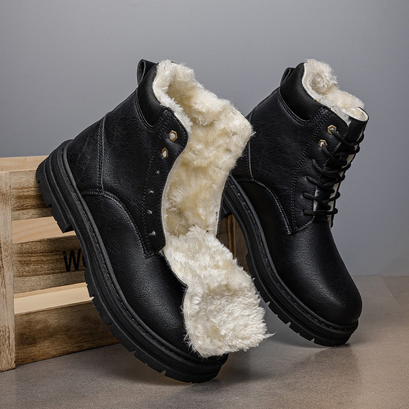 Herren Winter Western Boots mit dicker Sohle