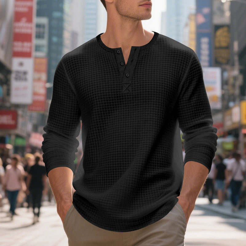 Herren-Pullover mit kleinem Karomuster
