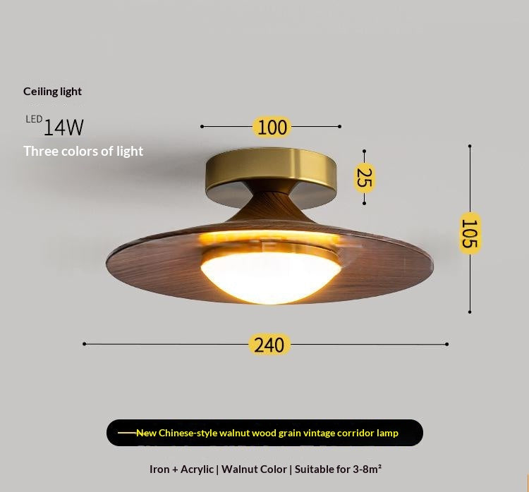 Walnussfarbene Deckenlampe für Eingangsbereich – Bild 2 | LuxeStyle