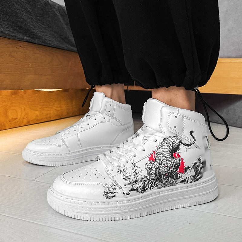 High-Top Sneaker mit Tiermuster | LuxeStyle