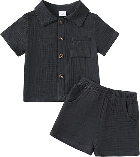 Baby Baumwoll-Leinen Set mit Shorts – Bild 2 | LuxeStyle