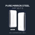 Powerbank aus Edelstahl, 10'000 mAh | LuxeStyle