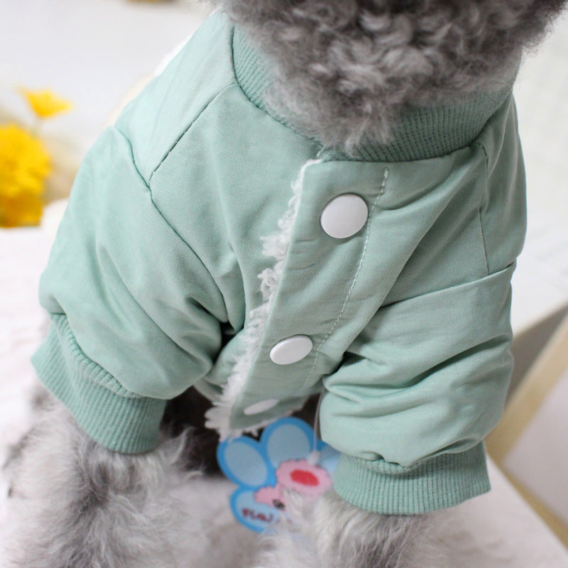 Gefütterte Hundejacke mit Doppeltasche