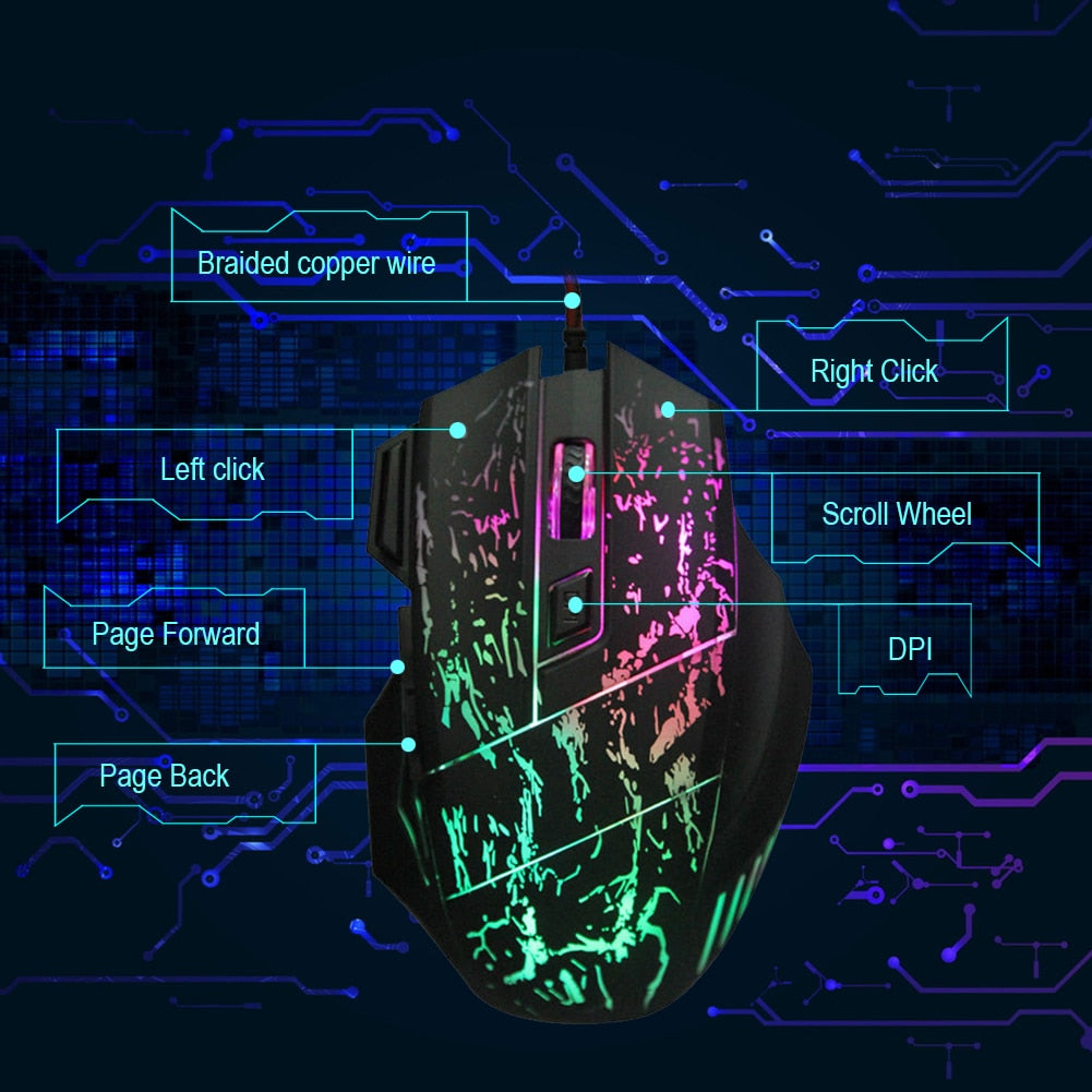 Gaming-Maus mit Lichfunktion
