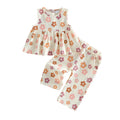 Ärmelloses Oberteil mit Blumenmuster und Hose – Bild 5 | LuxeStyle