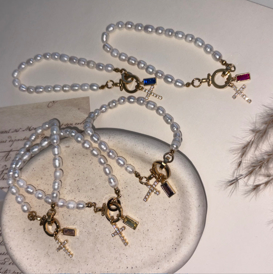 Geburtsstein-Armband mit Süsswasserperle