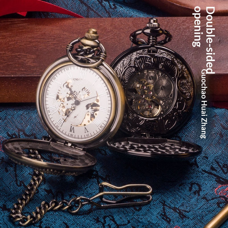 Chinesische Drachen-Skelett-Taschenuhr – Ansicht 7