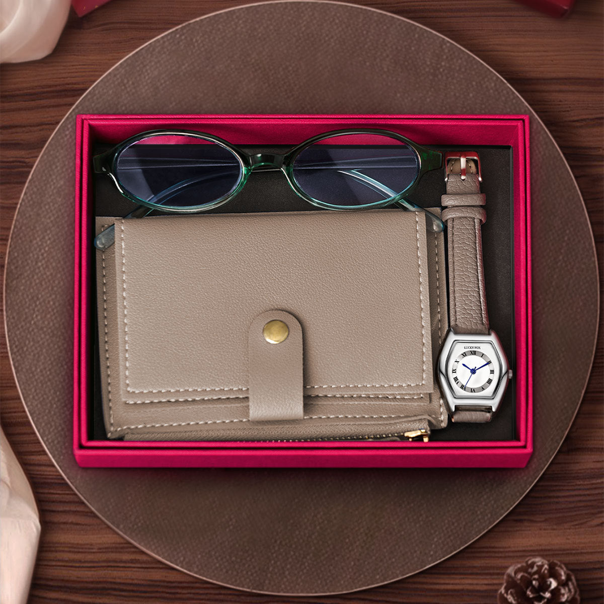 Geschenkset: Uhr, Portemonnaie und Brille – Bild 6 | LuxeStyle