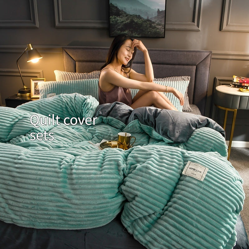 3-teiliges Samt-Bettwäsche-Set für den Winter – Bild 19 | LuxeStyle