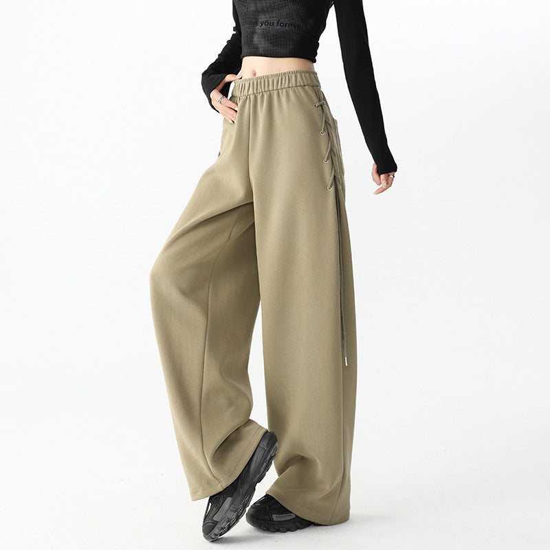 Weite Freizeithose aus Baumwoll-Mix