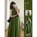 Vintage Halterneck-Kleid aus Acetatfaser