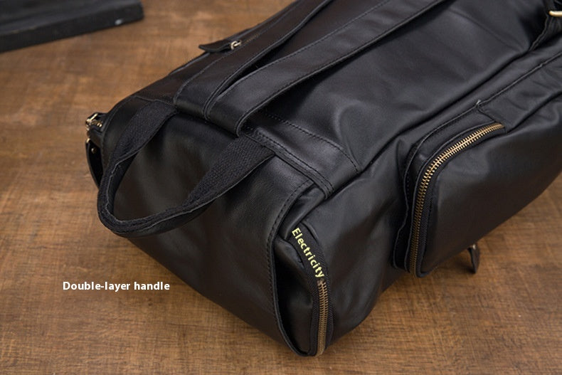 Handgefertigter Herrenrucksack aus echtem Leder – Bild 4 | LuxeStyle