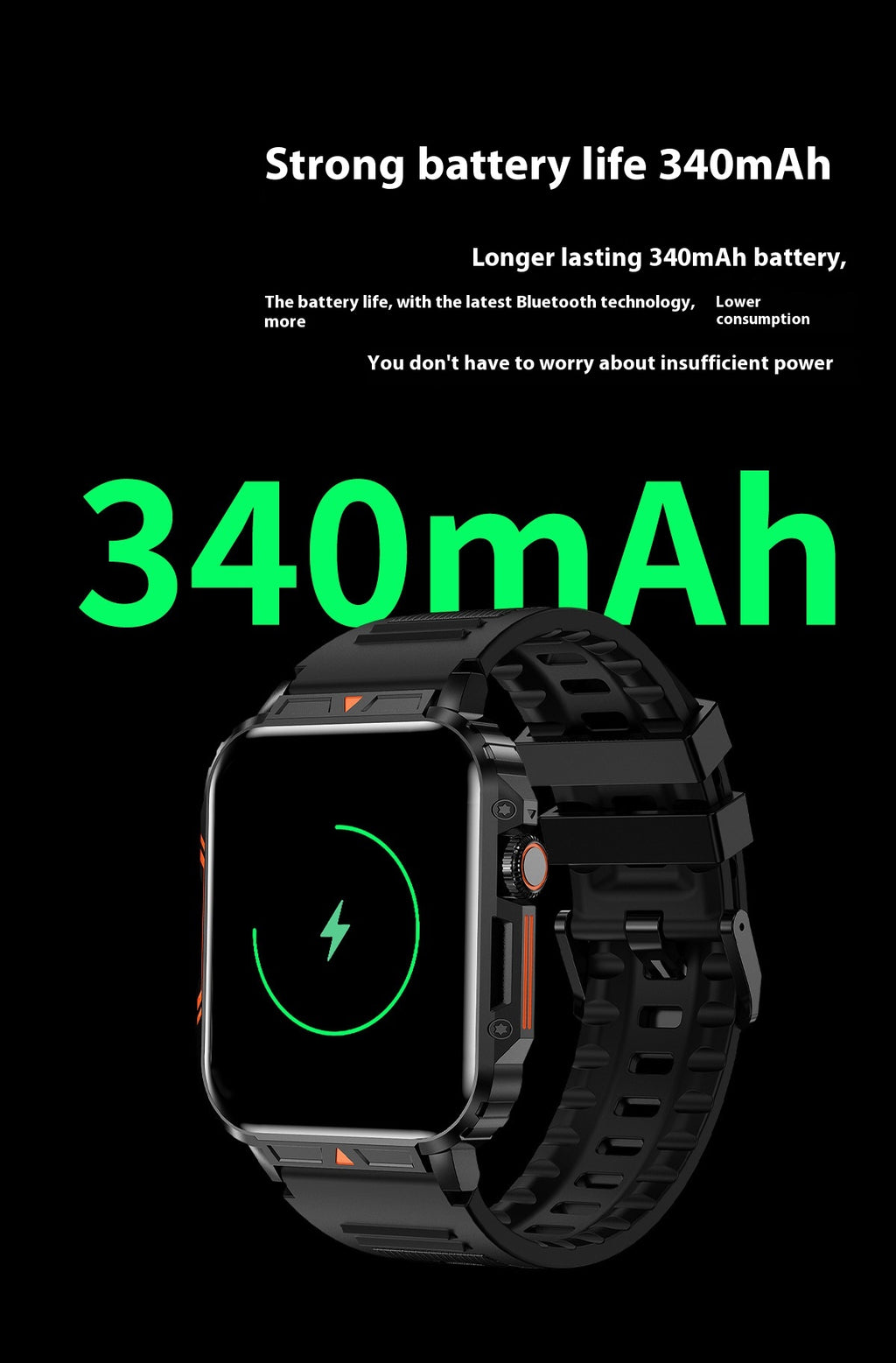 Sport-Armbanduhr mit Bluetooth-Call & Schrittzähler
