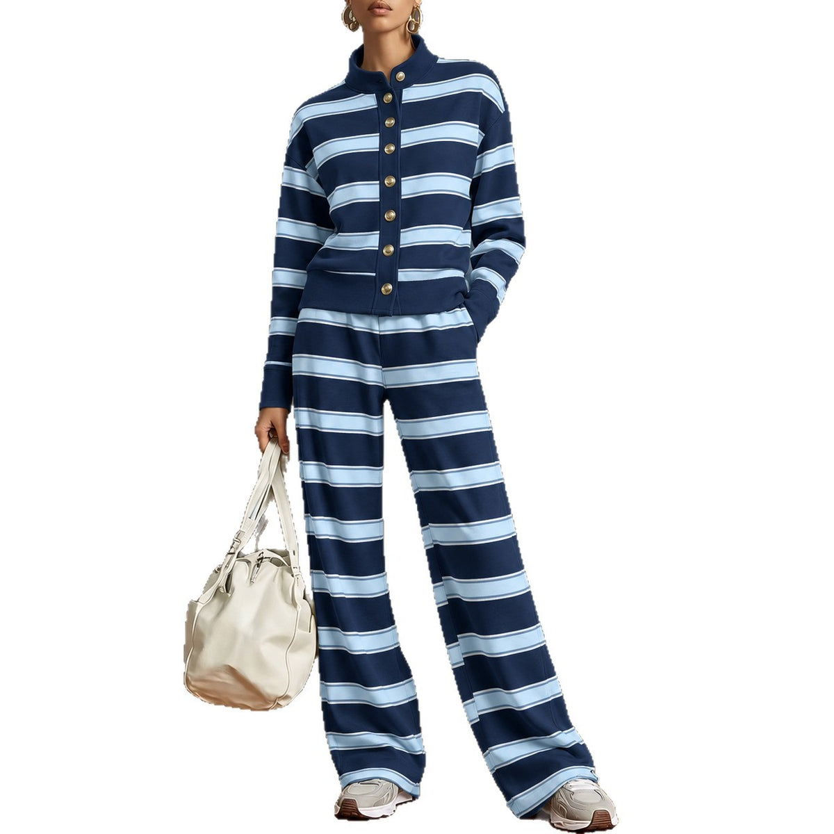 Kordeliges Strick-Set: Pullover & Weite Hose – Bild 4 | LuxeStyle