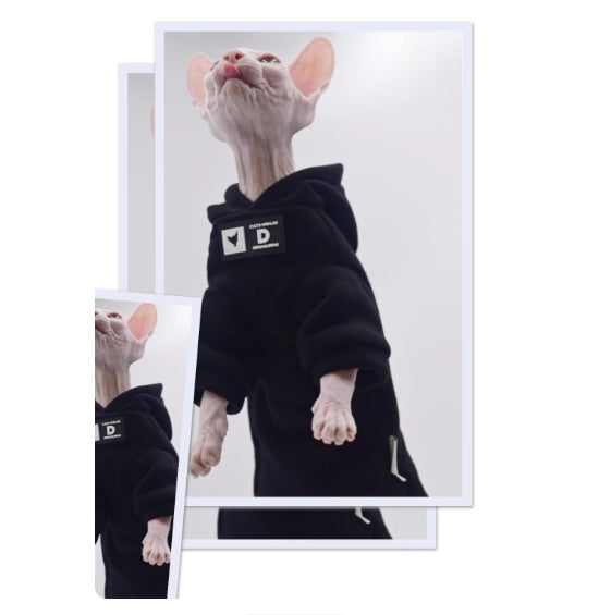 Fleece-gefütterter Winterpullover für Katzen – Bild 4 | LuxeStyle