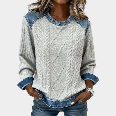 Retro Langarm-Sweatshirt für Damen