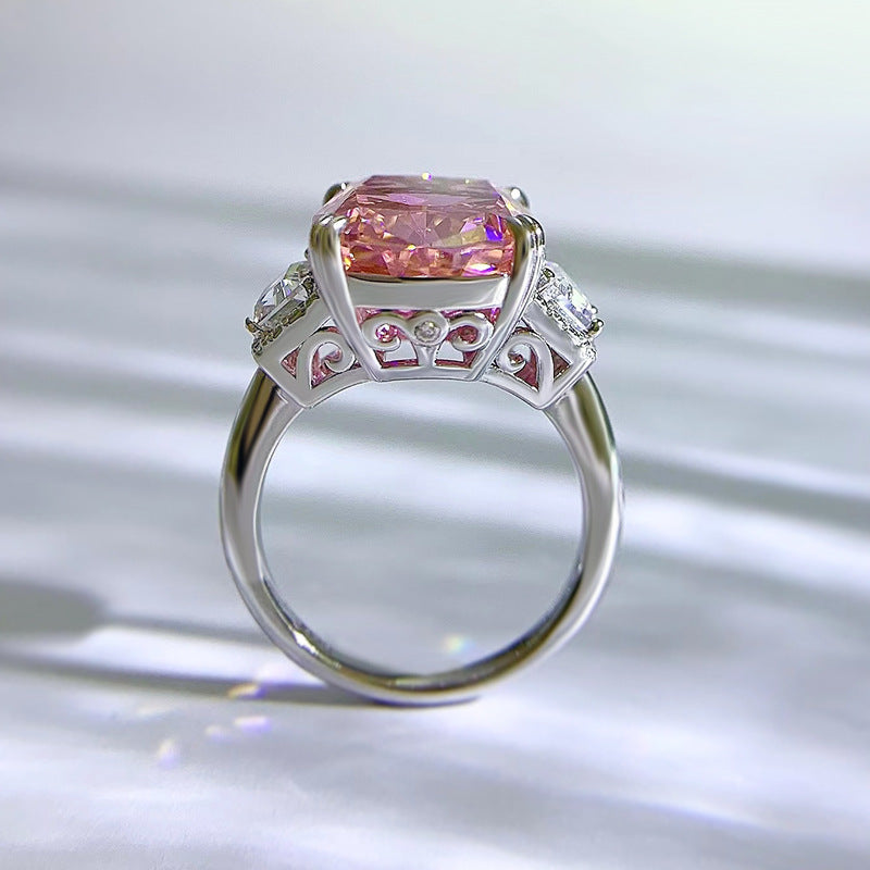 Silberring mit Hochkarbon-Strasssteinen | LuxeStyle