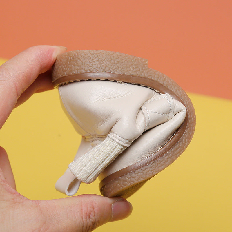Warme Kinder-Stiefeletten aus Mikrofaserleder | LuxeStyle