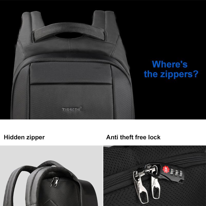 Laptop-Rucksack mit USB-Ladeanschluss – Bild 3 | LuxeStyle