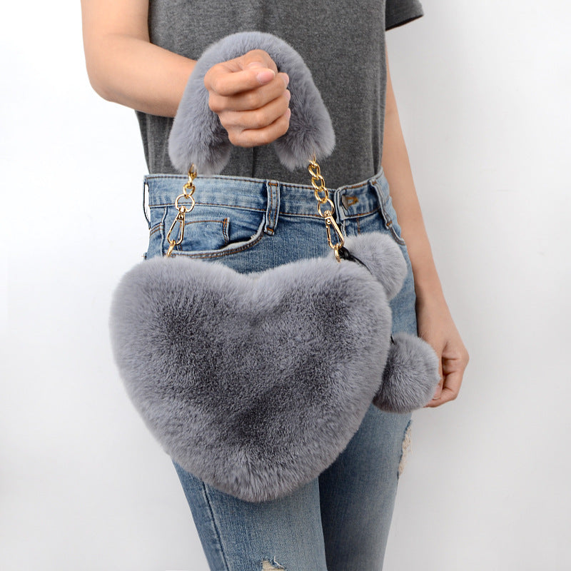 Love Bags Plüsch-Handtasche Herz