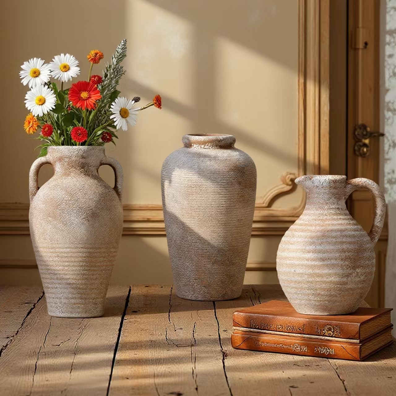 Vintage-French Keramikvase Blumenvase