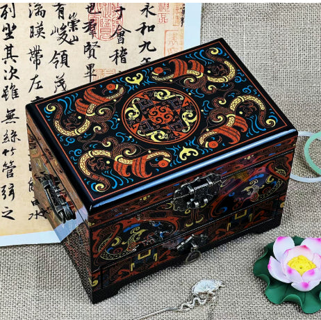 Lacquer-Juwelierbox mit großem Fassungsvermögen