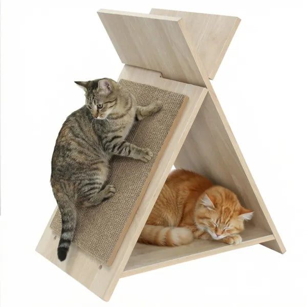 Multifunktionaler Katzenkratzbaum mit Tunnel