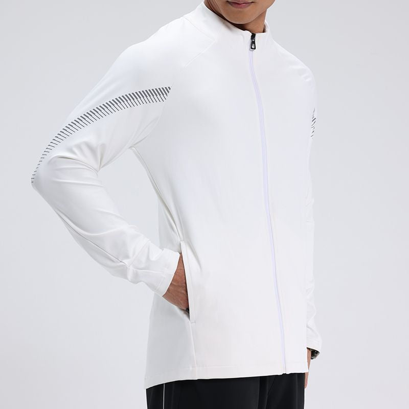 Herren Windbreaker Laufjacke mit Stehkragen