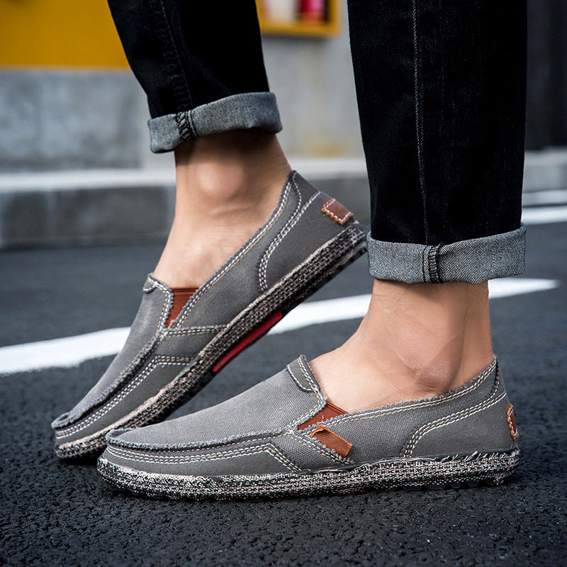 Herren Canvas Loafer Washed Denim