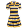 Gestreiftes Sportkleid mit Reverskragen – Bild 7 | LuxeStyle