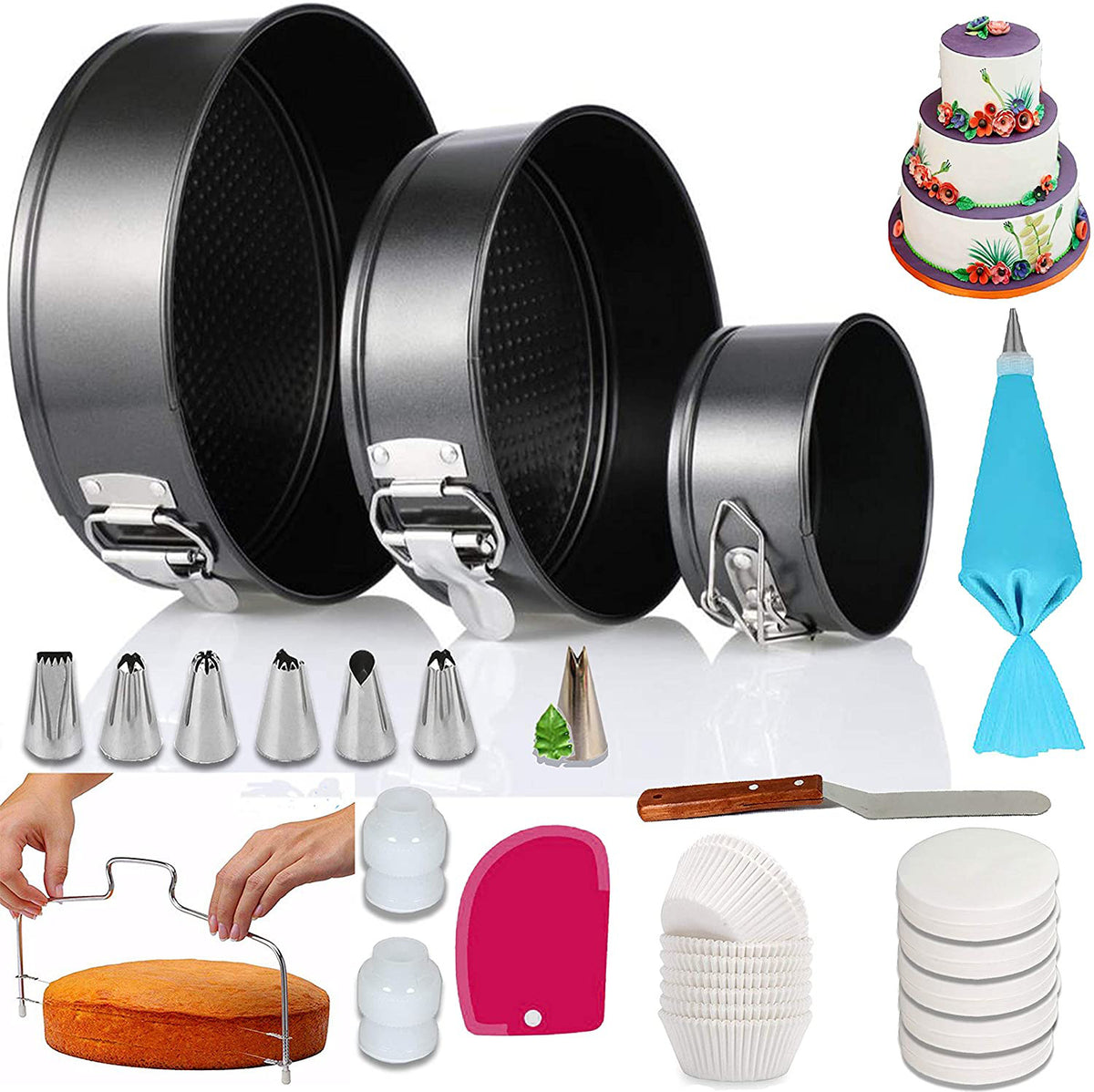 Backformen-Set mit verstellbarem Boden, 100 Teile – Bild 6 | LuxeStyle