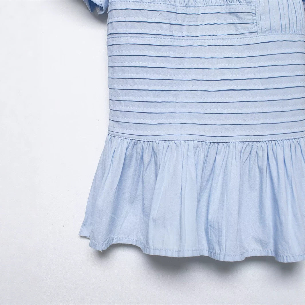 Elegante Bluse mit Rüschen und Puffärmeln – Bild 3 | LuxeStyle