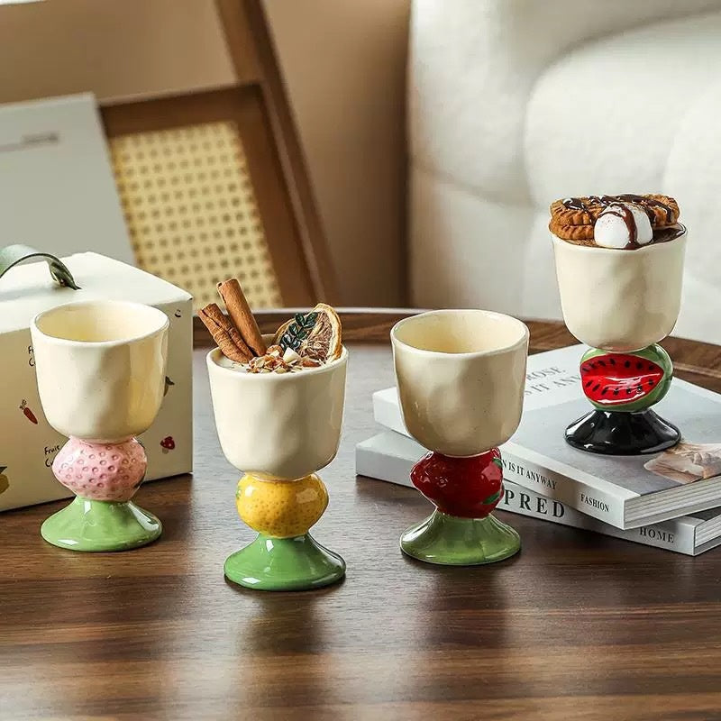 Keramik-Becher mit Frucht-Design – Bild 2 | LuxeStyle